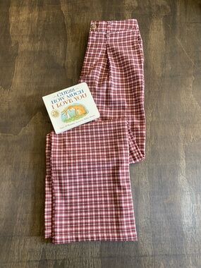 Hollister Red Plaid Straight Leg Pants